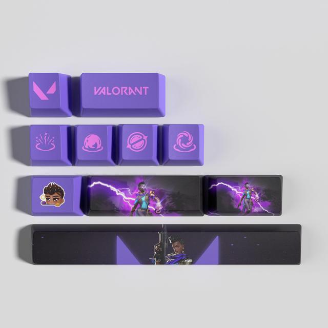 Main image of VALORANT Themed Keycaps Astra PBT heat-sublimation keycaps 10 keys OEM high degree