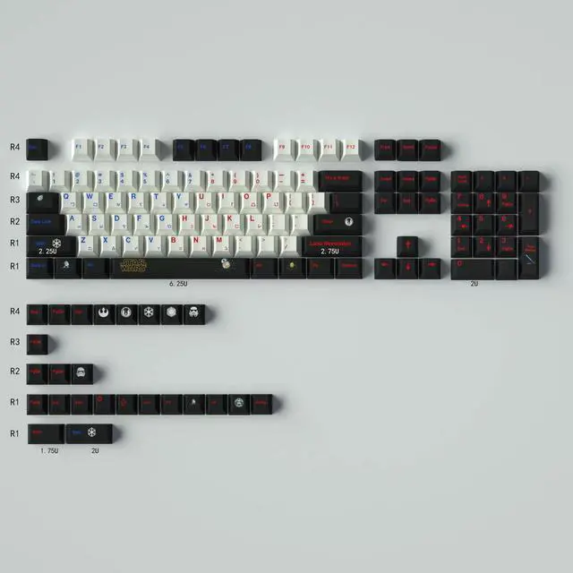 Main image of Mechanical Keyboard Keycaps Star Wars PBT heat-sublimation keycaps 129 key set Cherry Height