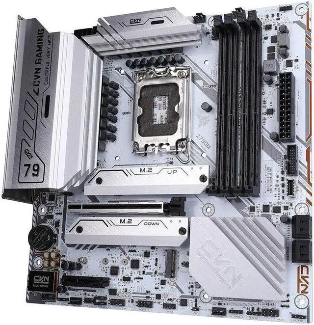 Alt view image 2 of 5 - Colorful CVN Z790M FROZEN V20 Motherboard Intel Z790 LGA 1700 128GB DDR4 M-ATX