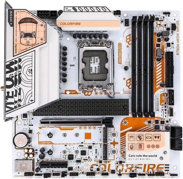 Main image of Colorful COLORFIRE B760M-MEOW WIFI D5 Motherboard Intel B760 LGA 1700 192GB DDR5 M-ATX