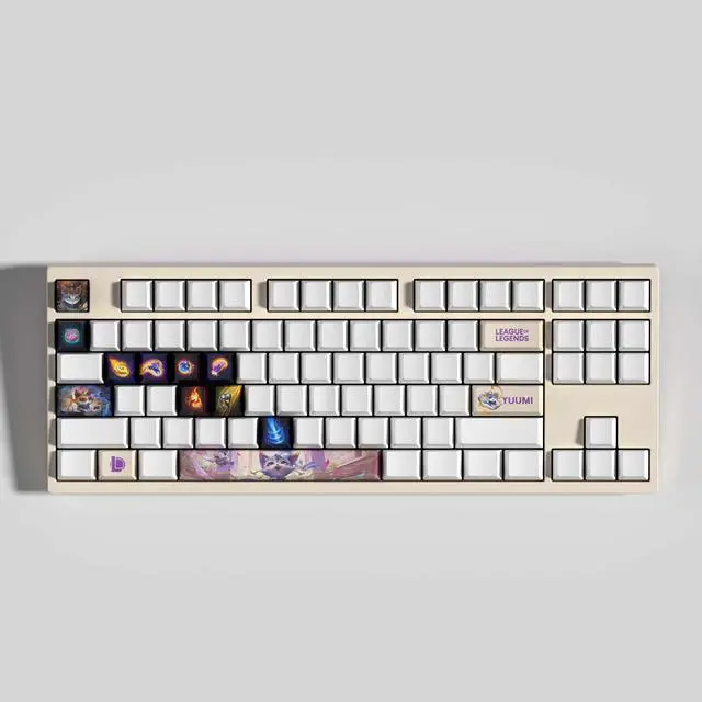 Alt view image 2 of 5 - League of Legends keycap Yuumi PBT heat-sublimation keycaps 14key OEM Height