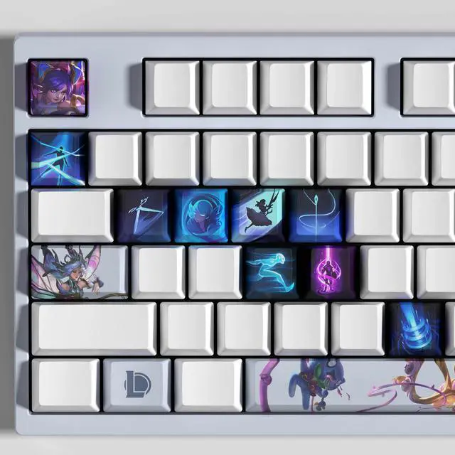 Alt view image 3 of 5 - League of Legends keycap Gwen PBT heat-sublimation keycaps 14key OEM Height