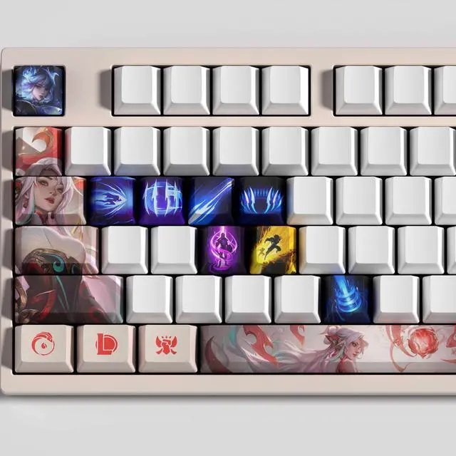 Alt view image 3 of 5 - League of Legends keycap Irelia PBT heat-sublimation keycaps 30key OEM Height