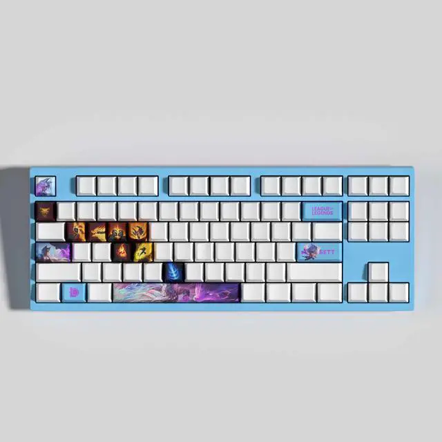 Alt view image 3 of 5 - League of Legends keycap Sett PBT heat-sublimation keycaps 14key OEM Height