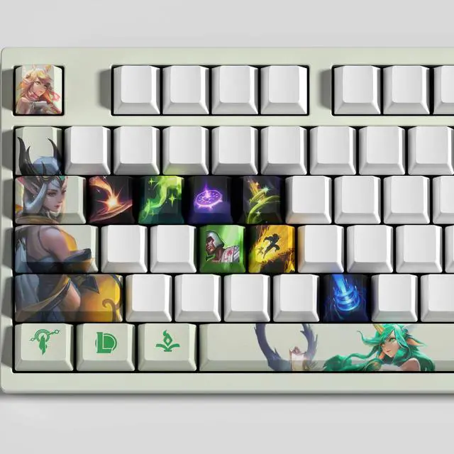 Alt view image 4 of 5 - League of Legends keycap Soraka PBT heat-sublimation keycaps 30key OEM Height