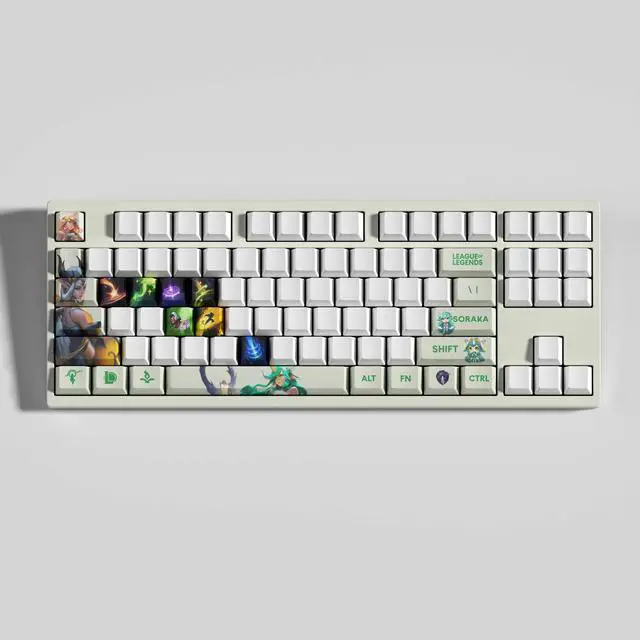 Alt view image 3 of 5 - League of Legends keycap Soraka PBT heat-sublimation keycaps 30key OEM Height
