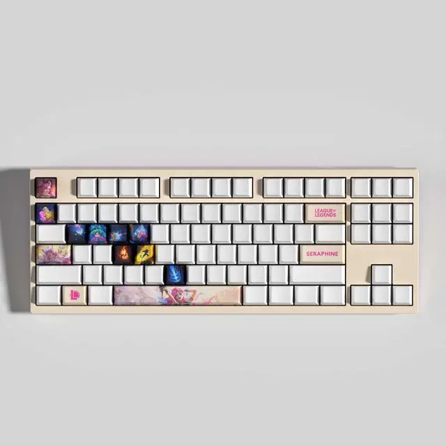 Alt view image 4 of 5 - League of Legends keycap Seraphine PBT heat-sublimation keycaps 14key OEM Height