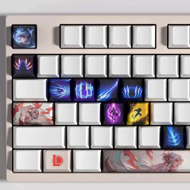 Alt view image 4 of 5 - League of Legends keycap Irelia PBT heat-sublimation keycaps 14key OEM Height