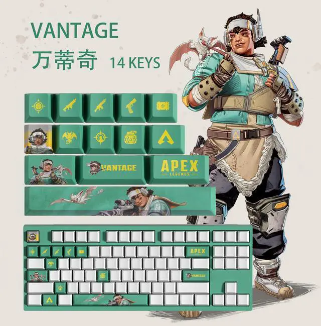 Main image of APEX keycap VANTAGE PBT heat-sublimation keycaps 14key OEM Height