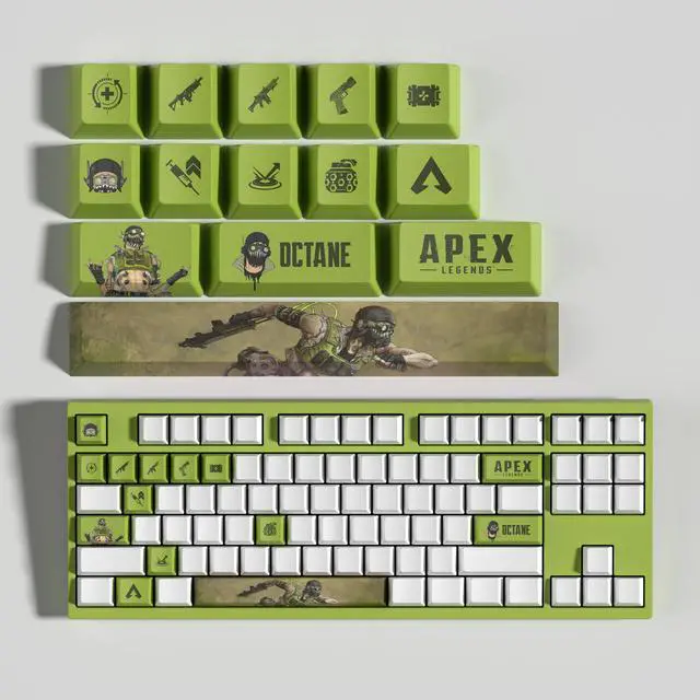 Alt view image 2 of 4 - APEX keycap OCTANE PBT heat-sublimation keycaps 14key OEM Height