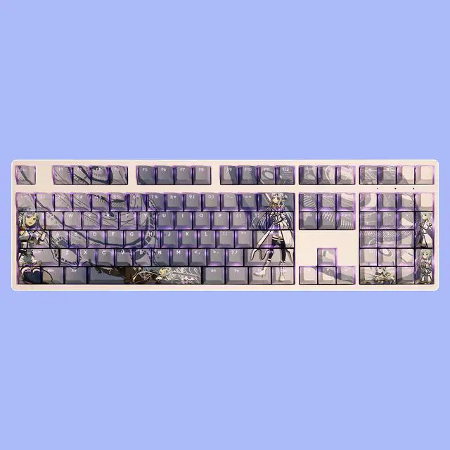 Main image of Sword Art Online Yuuki Asuna translucency PBT heat-sublimation keycaps 108key Cherry Height