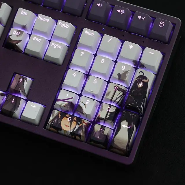 Alt view image 3 of 7 - overlord Albedo translucency PBT heat-sublimation keycaps 108key Cherry Height