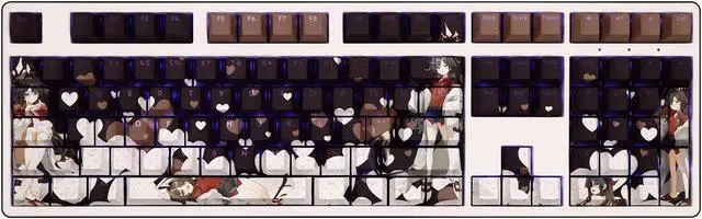 Main image of Kinugawa Kasumi translucency PBT heat-sublimation keycaps 108key Cherry Height