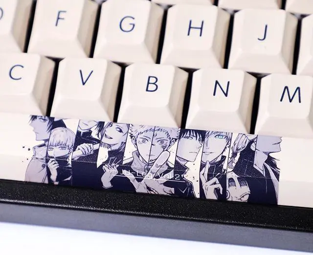 Alt view image 4 of 7 - Jujutsu Kaisen Goj Satoru Light tight PBT heat-sublimation keycaps 108key Cherry Height