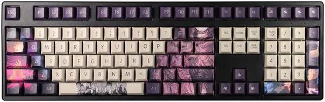 Alt view image 3 of 7 - Jujutsu Kaisen Goj Satoru Light tight PBT heat-sublimation keycaps 108key Cherry Height
