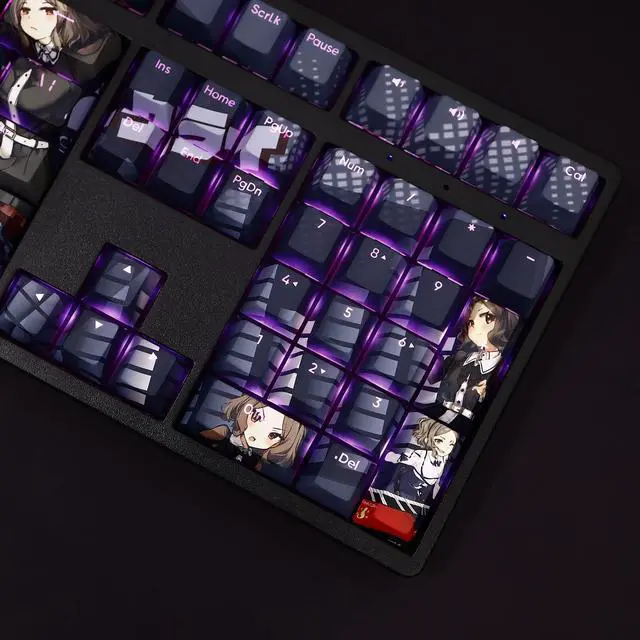 Alt view image 3 of 6 - GIRLS BAND CRY Ebizuka Tomo translucency PBT heat-sublimation keycaps 108key Cherry Height