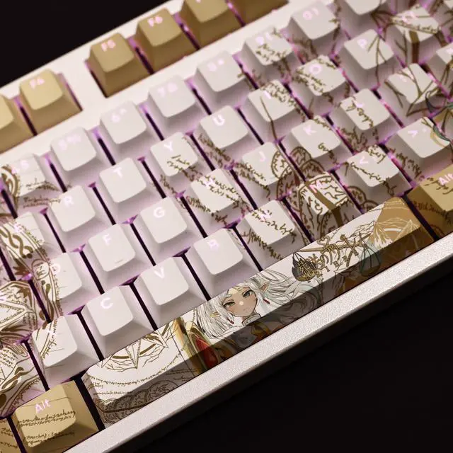 Alt view image 2 of 6 - Frieren translucency PBT heat-sublimation keycaps 108key Cherry Height