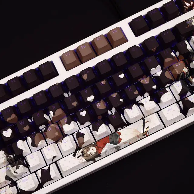 Alt view image 3 of 6 - Kinugawa Kasumi translucency PBT heat-sublimation keycaps 108key Cherry Height