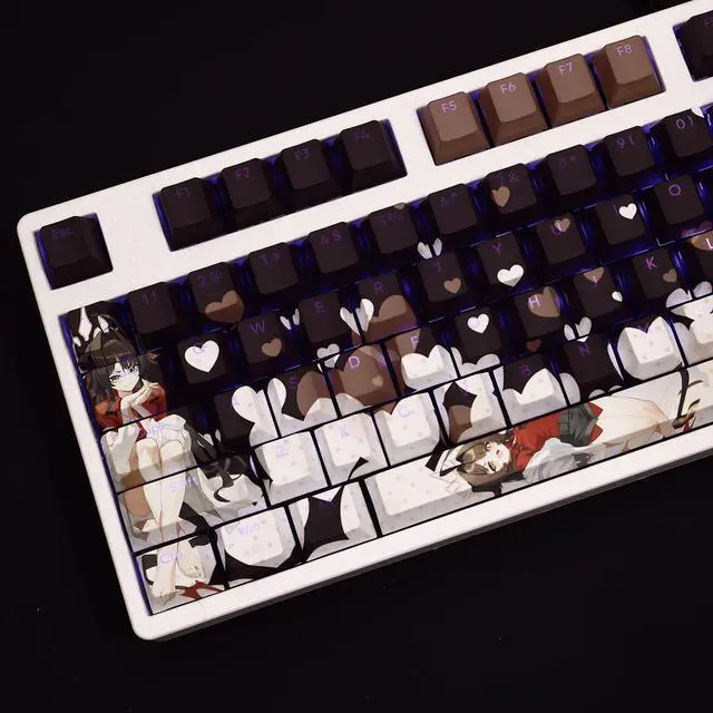 Alt view image 2 of 6 - Kinugawa Kasumi translucency PBT heat-sublimation keycaps 108key Cherry Height