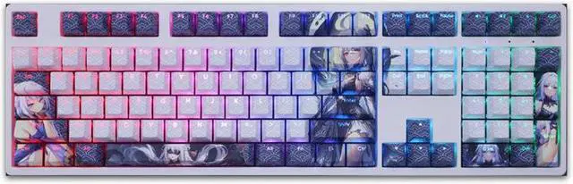 Alt view image 2 of 7 - Honkai: Star Rail Jingliu translucency PBT heat-sublimation keycaps 108key Cherry Height
