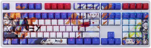 Alt view image 5 of 7 - Honkai Impact 3 Delisa translucency PBT heat-sublimation keycaps 108key Cherry Height