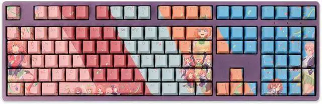 Alt view image 5 of 7 - The Quintessential Quintuplets All-female character translucency PBT heat-sublimation keycaps 108key Cherry Height
