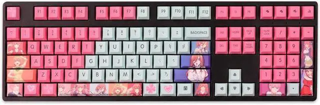 Alt view image 5 of 7 - The Quintessential Quintuplets All-female character Light tight PBT heat-sublimation keycaps 108key Cherry Height