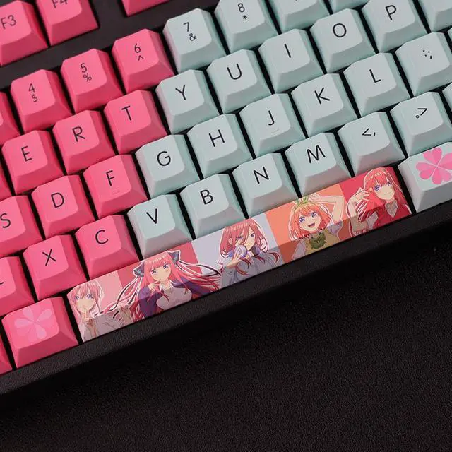 Alt view image 3 of 7 - The Quintessential Quintuplets All-female character Light tight PBT heat-sublimation keycaps 108key Cherry Height