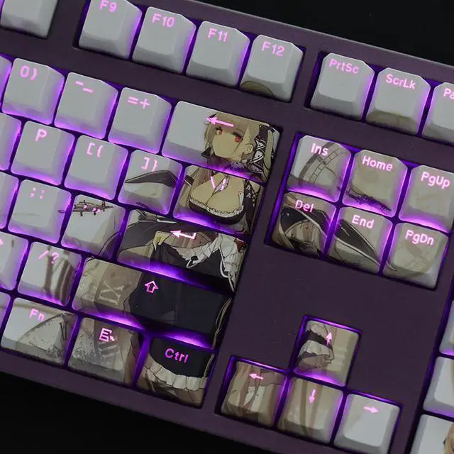 Alt view image 4 of 7 - Azur Lane HMS Formidable translucency PBT heat-sublimation keycaps 108key Cherry Height