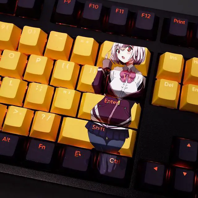 Alt view image 4 of 7 - Azur Lane Shinjou Akane translucency PBT heat-sublimation keycaps 108key Cherry Height