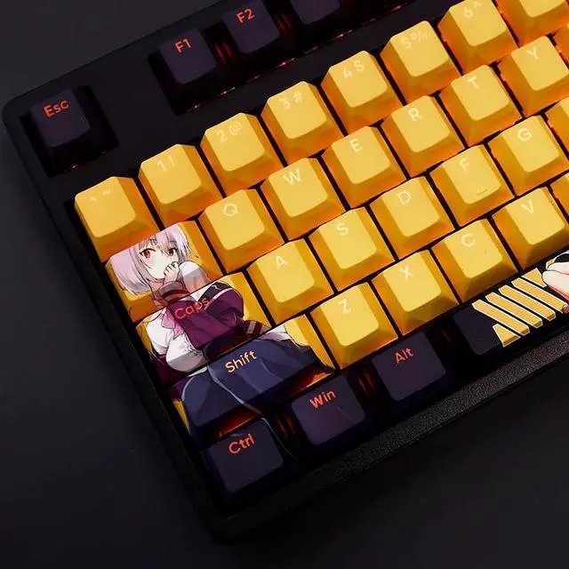 Alt view image 2 of 7 - Azur Lane Shinjou Akane translucency PBT heat-sublimation keycaps 108key Cherry Height