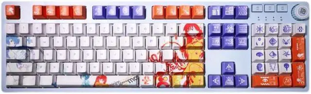 Alt view image 5 of 7 - EVA Asuka AYANAMI REI Light tight PBT heat-sublimation keycaps 108key Cherry Height