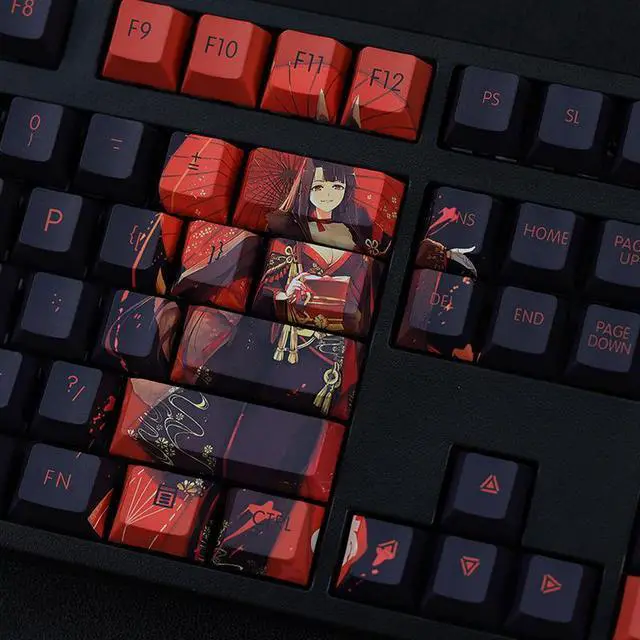 Alt view image 3 of 7 - Azur Lane Akagi Light tight PBT heat-sublimation keycaps 108key Cherry Height