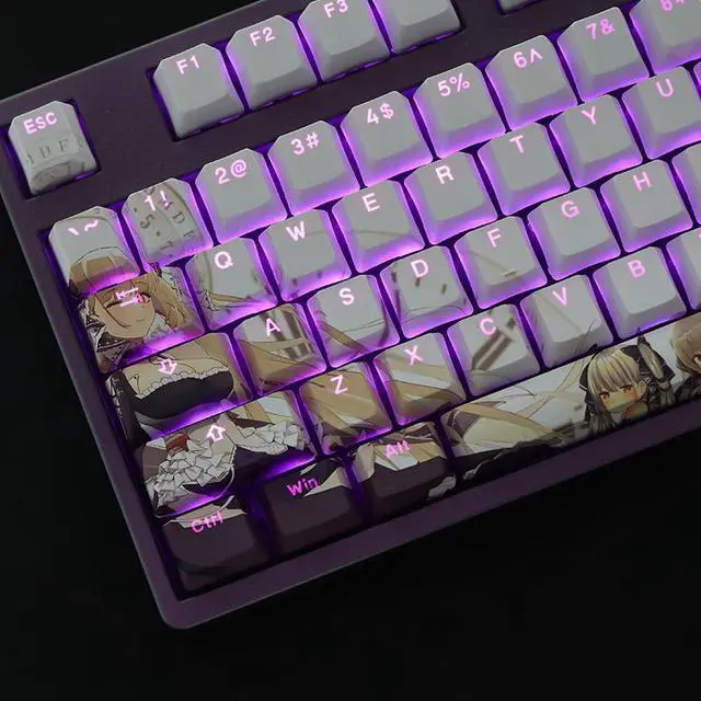 Alt view image 2 of 7 - Azur Lane HMS Formidable translucency PBT heat-sublimation keycaps 108key Cherry Height