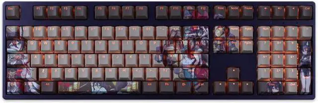 Alt view image 5 of 7 - Honkai: Star Rail Tingyun translucency PBT heat-sublimation keycaps 108key Cherry Height