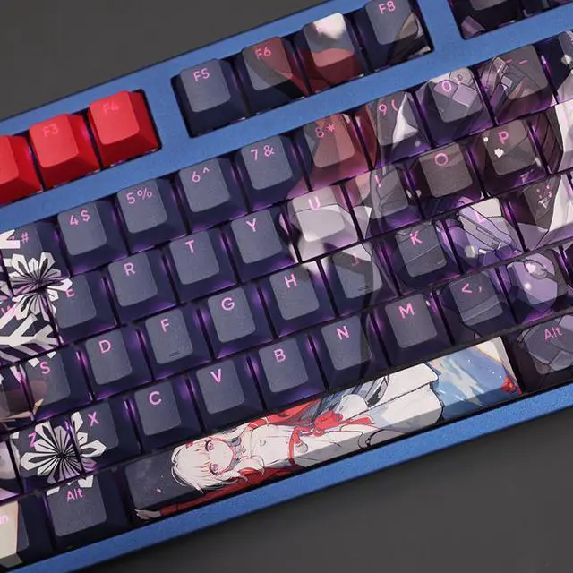 Alt view image 3 of 7 - Honkai: Star Rail Clara translucency PBT heat-sublimation keycaps 108key Cherry Height