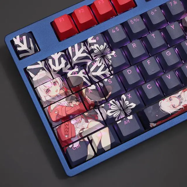 Alt view image 2 of 7 - Honkai: Star Rail Clara translucency PBT heat-sublimation keycaps 108key Cherry Height