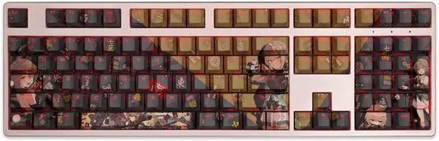 Alt view image 4 of 6 - Honkai: Star Rail Qingque translucency PBT heat-sublimation keycaps 108key Cherry Height
