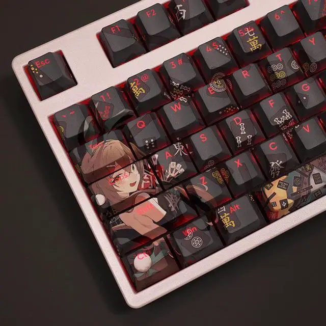 Main image of Honkai: Star Rail Qingque translucency PBT heat-sublimation keycaps 108key Cherry Height