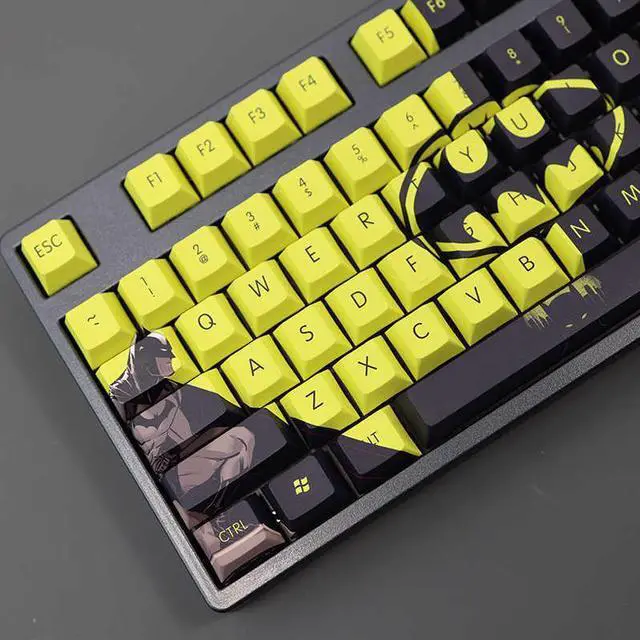Alt view image 2 of 7 - Batman The Dark Knight translucency PBT heat-sublimation keycaps 108key Cherry Height