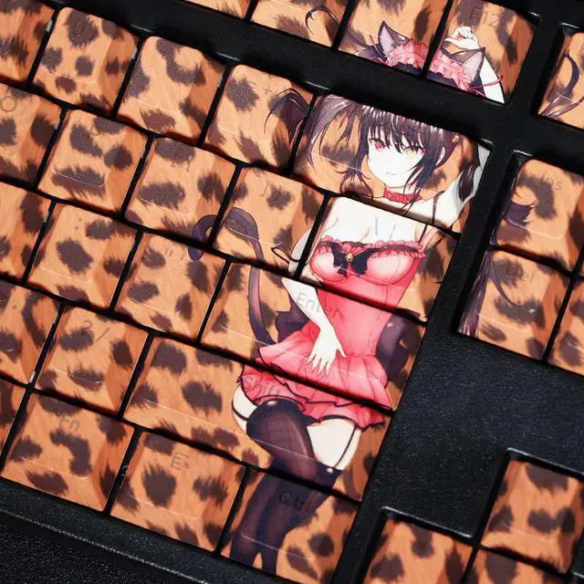 Alt view image 3 of 7 - DATE A LIVE Tokisaki Kurumi translucency PBT heat-sublimation keycaps 108key Cherry Height