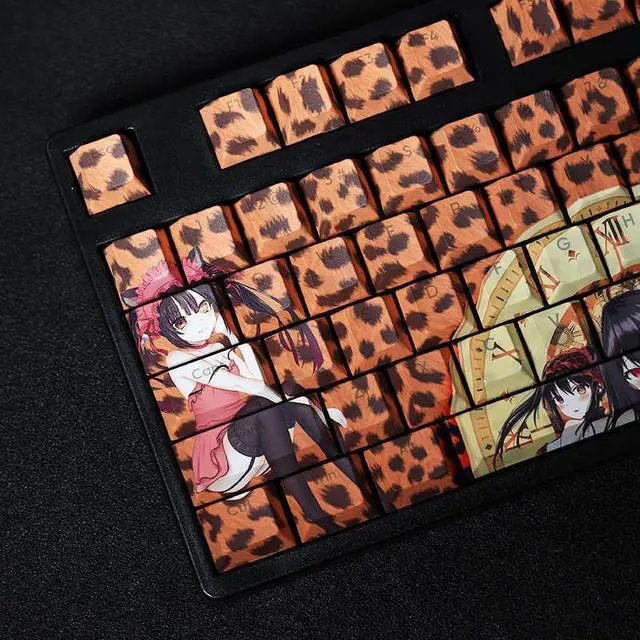 Alt view image 4 of 7 - DATE A LIVE Tokisaki Kurumi translucency PBT heat-sublimation keycaps 108key Cherry Height