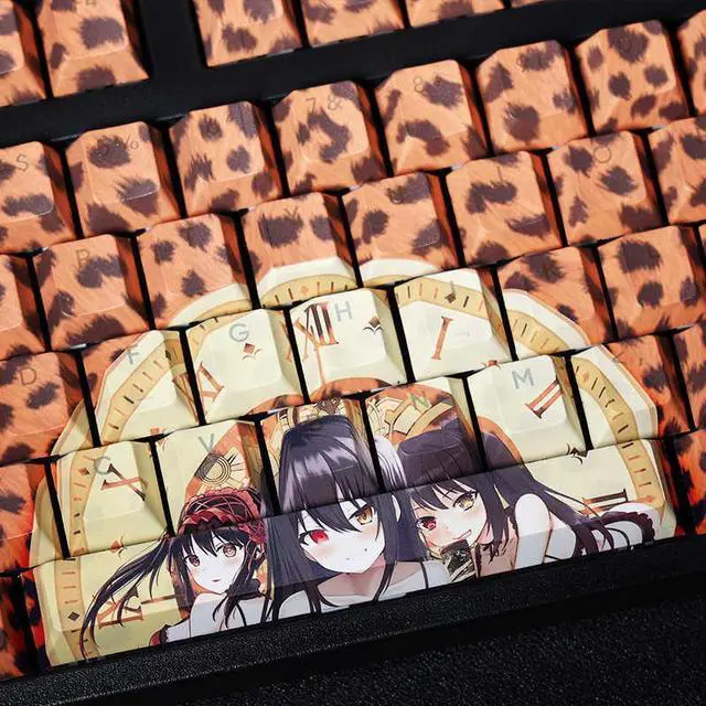 Alt view image 5 of 7 - DATE A LIVE Tokisaki Kurumi translucency PBT heat-sublimation keycaps 108key Cherry Height