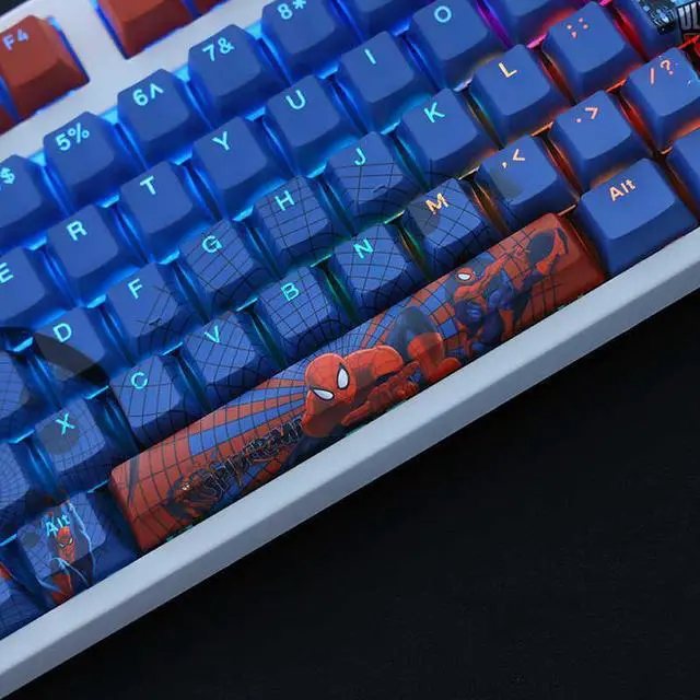 Alt view image 3 of 7 - marvel universe Spider-Man translucency PBT heat-sublimation keycaps 108key Cherry Height