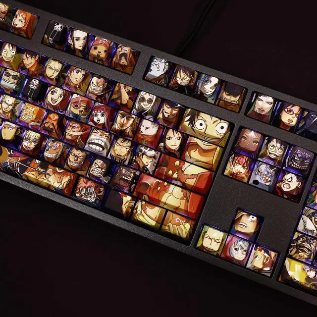 Main image of ONE PIECE All Characters translucency PBT heat-sublimation keycaps 108key Cherry Height