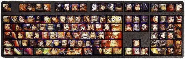 Alt view image 4 of 6 - ONE PIECE All Characters translucency PBT heat-sublimation keycaps 108key Cherry Height