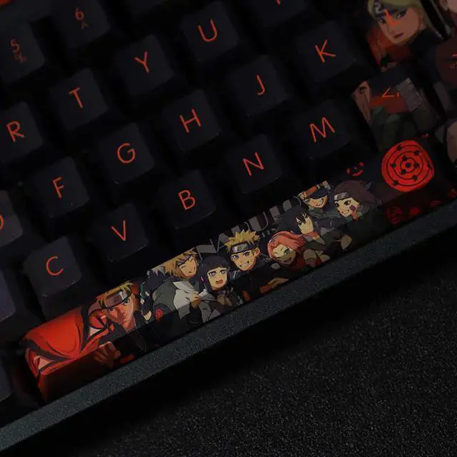 Alt view image 3 of 7 - Naruto Uzumaki NarutoLight tight PBT heat-sublimation keycaps 108key Cherry Height