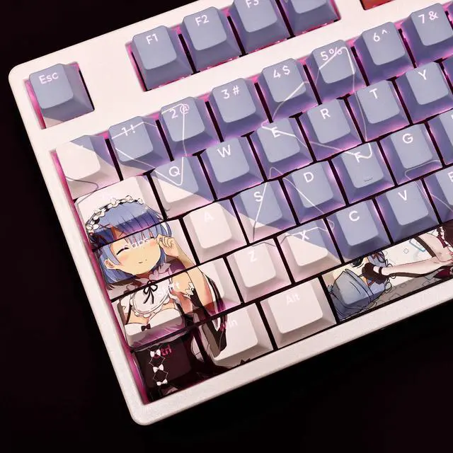 Alt view image 4 of 7 - Re kara Hajimeru Isekai Seikatsu Rem translucency PBT heat-sublimation keycaps 108key Cherry Height