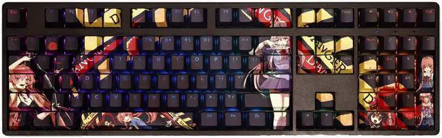 Alt view image 5 of 7 - Mirai Nikki Gasai Yuno translucency PBT heat-sublimation keycaps 108key Cherry Height