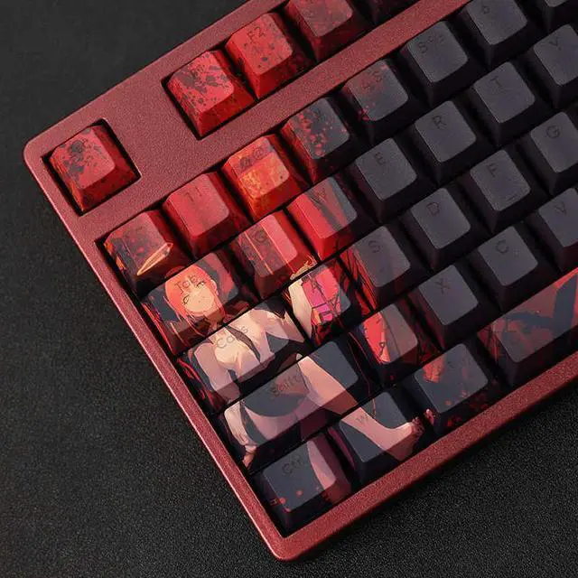 Alt view image 5 of 7 - Chainsaw Man Makima translucency PBT heat-sublimation keycaps 108key Cherry Height
